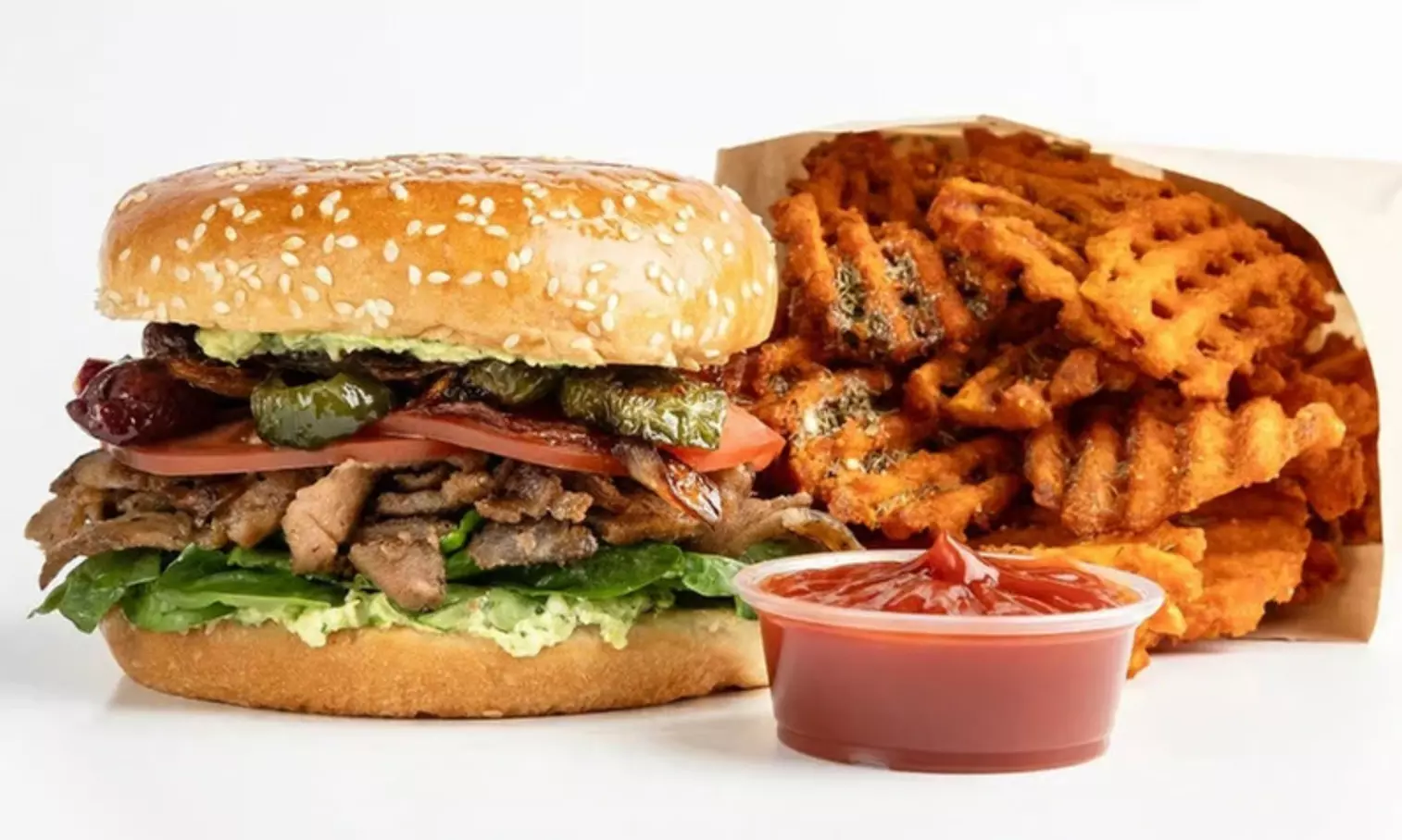 $20 or $40 to Spend, $13.50 for a Small Bowl, Pita Chips, Fries & More