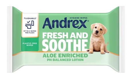 Andrex Skin Kind Washlets,1 Pack, Brown