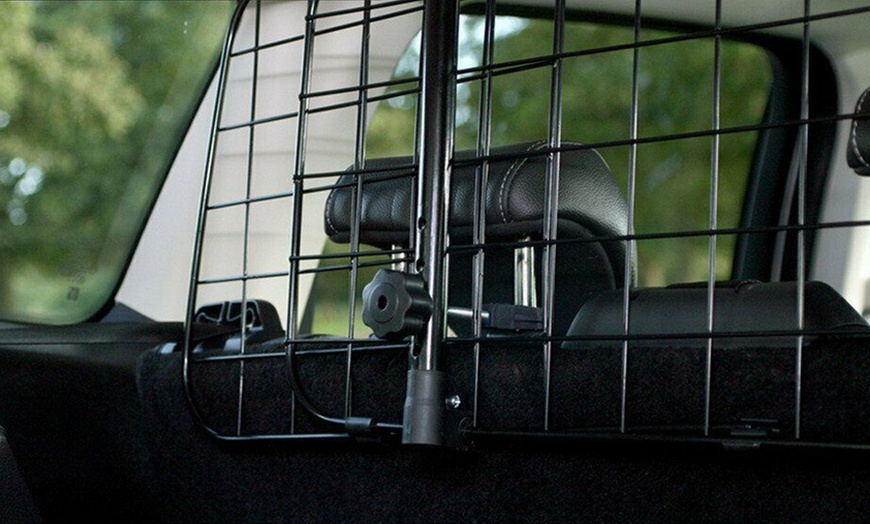 Image 1: Adjustable Dog Car Barrier