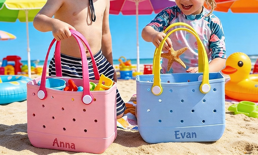 Image 4: Custom Beach Bags from Justyling - Perfect Gift (Up to 82% Off)