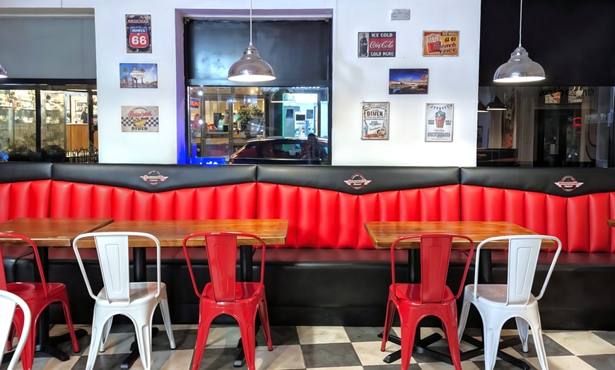 Image 3: All-American Feast! Any Burgers, Side, Dessert, Shake or Soft Drink!