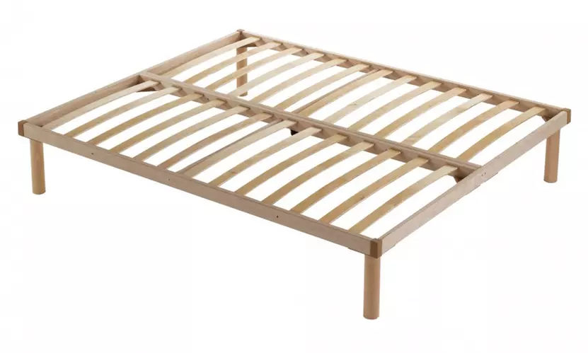 Rete ortopedica con telaio in faggio naturale resinato Mentor