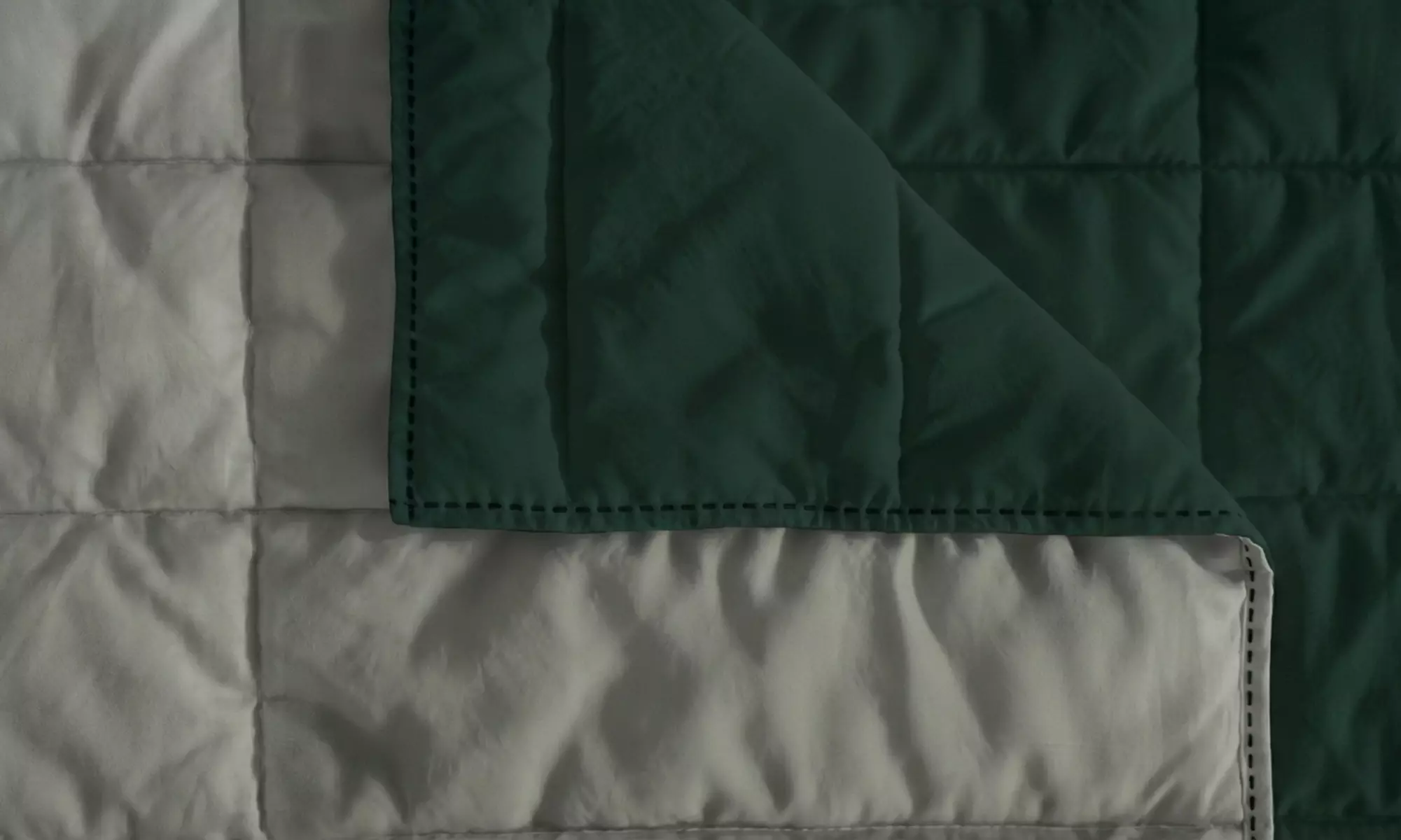 Couvre-lit "Trapuntino Golia" double face effet vintage "water washed"