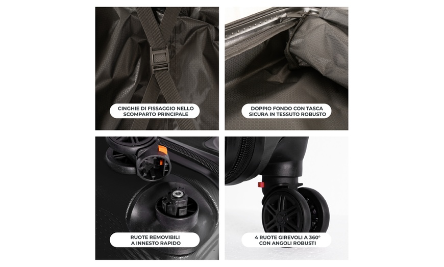 Image 37: ABS handbagage trolleykoffer in 10 kleuren