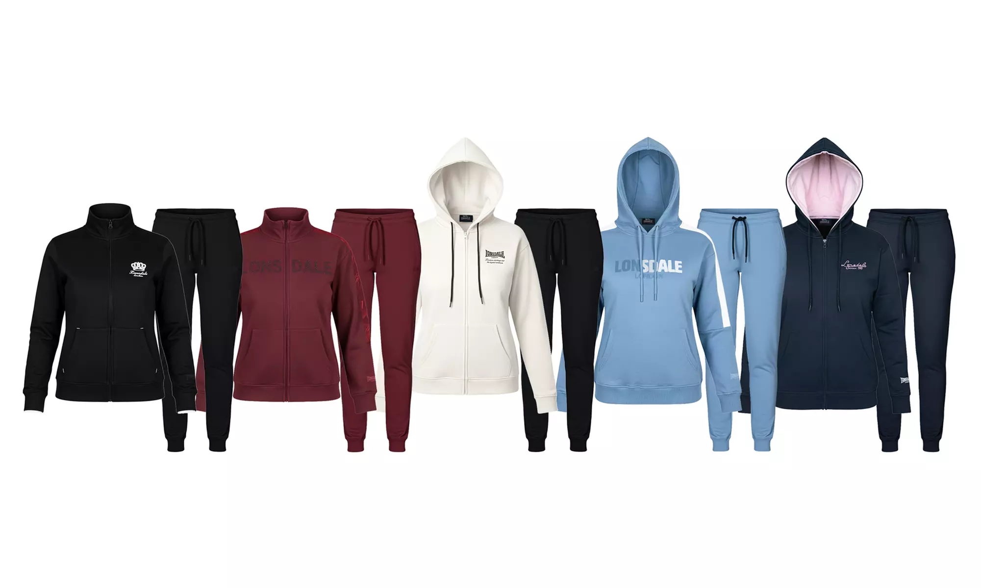 Tuta Lonsdale donna in cotone felpato