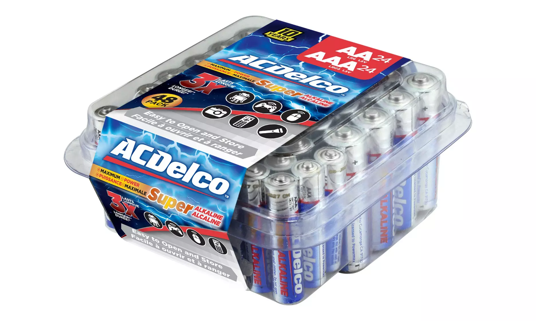 ACDelco Maximum Power ALKALINE Value (AA or AAA 24pk) Recloseable Pack 