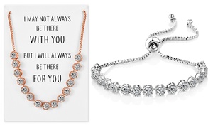 Philip Jones Crystal Friendship Quote Bracelet