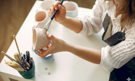 Für 1 Person: Keramik bemalen Tasse (einlöbsar Di.-Fr., Slot für 3 Stunden zwischen 12 und 14 Uhr) - Keramik Malstudio KeraMuc