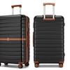 Image 8: KONO Stylish Stripe Design Suitcase with Spinner Wheels