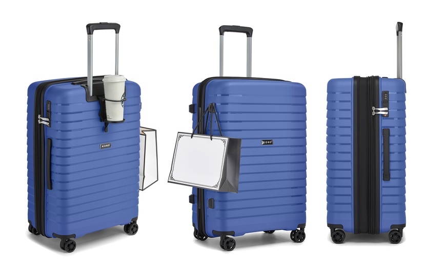 Image 3: Valises Kono rigides à poignée télescopique avec serrure TSA