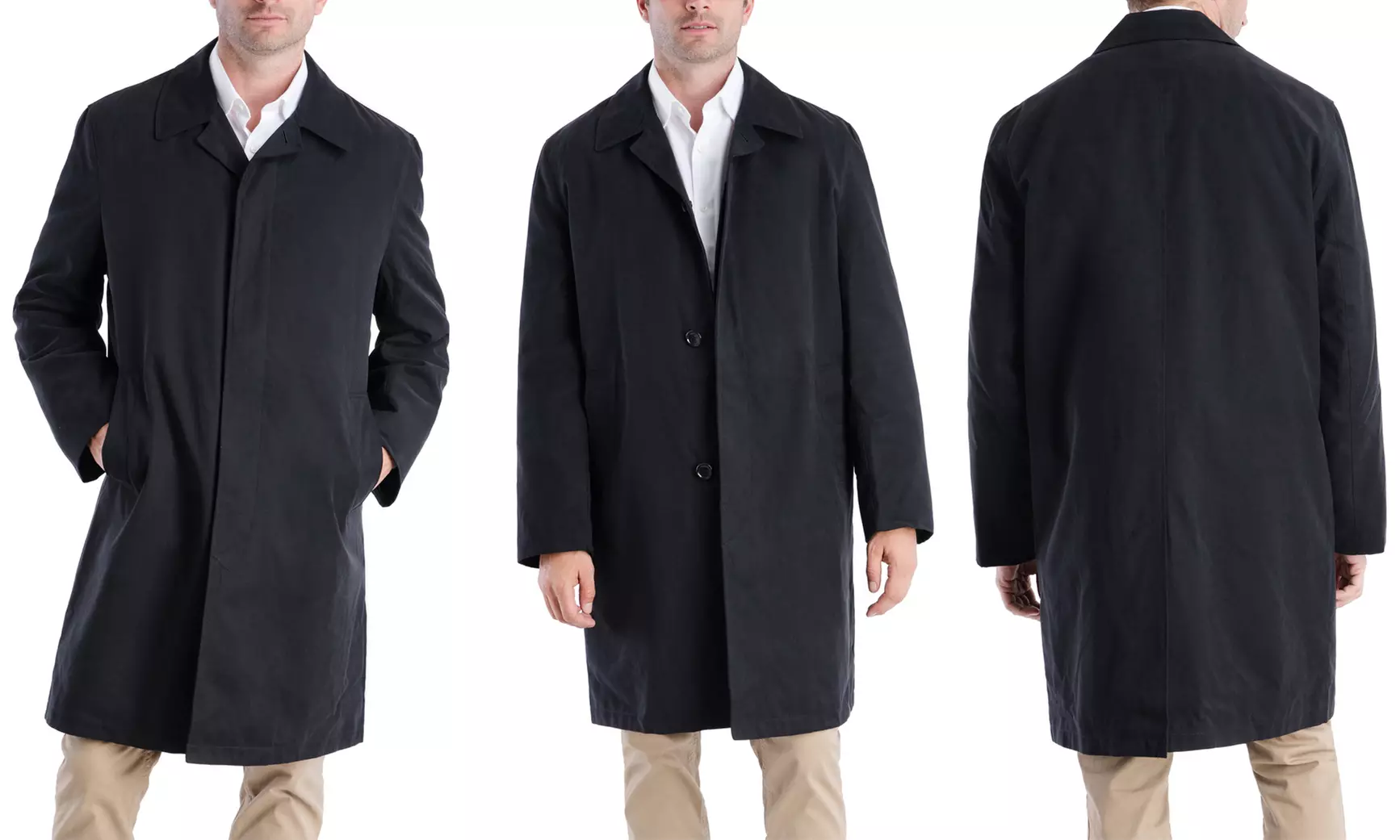 London Fog Men's Trench Rain Jacket (Size 42R) - Primary Image