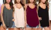 Women CAMIS Tunic Tank Top V Neck Double Strap Loose Fit Casual Flowy Long