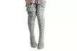 Women Warm Winter Knitted Socks Over Knee Long Thigh High Boot Stockings - Second Medium