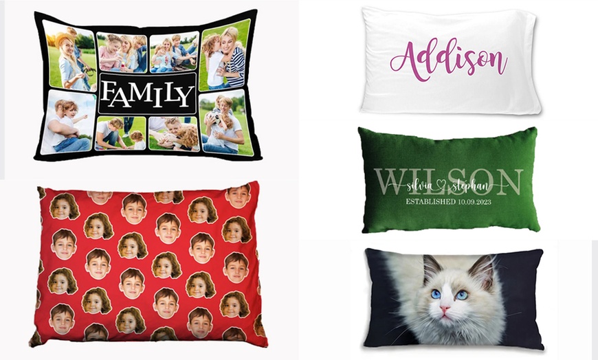 Image 1: Custom Photo Pillowcase