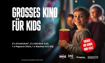 2 Kinotickets für Kids (inkl 3D & Komfort Tickets) Popcorn, Nachos und Getränken - KINOPOLIS
