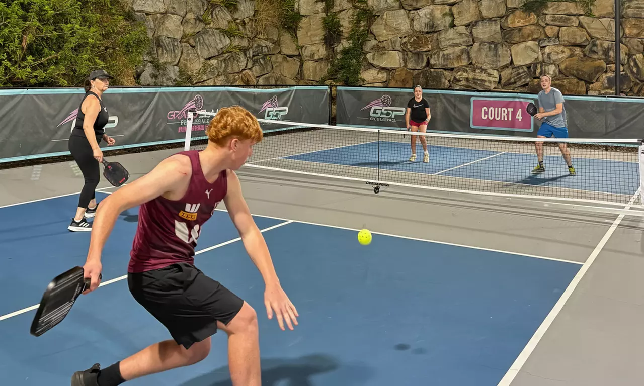 Up to 12 Players: Up to 3 Pickleball Court Hires, 12 Paddles, 9 Balls