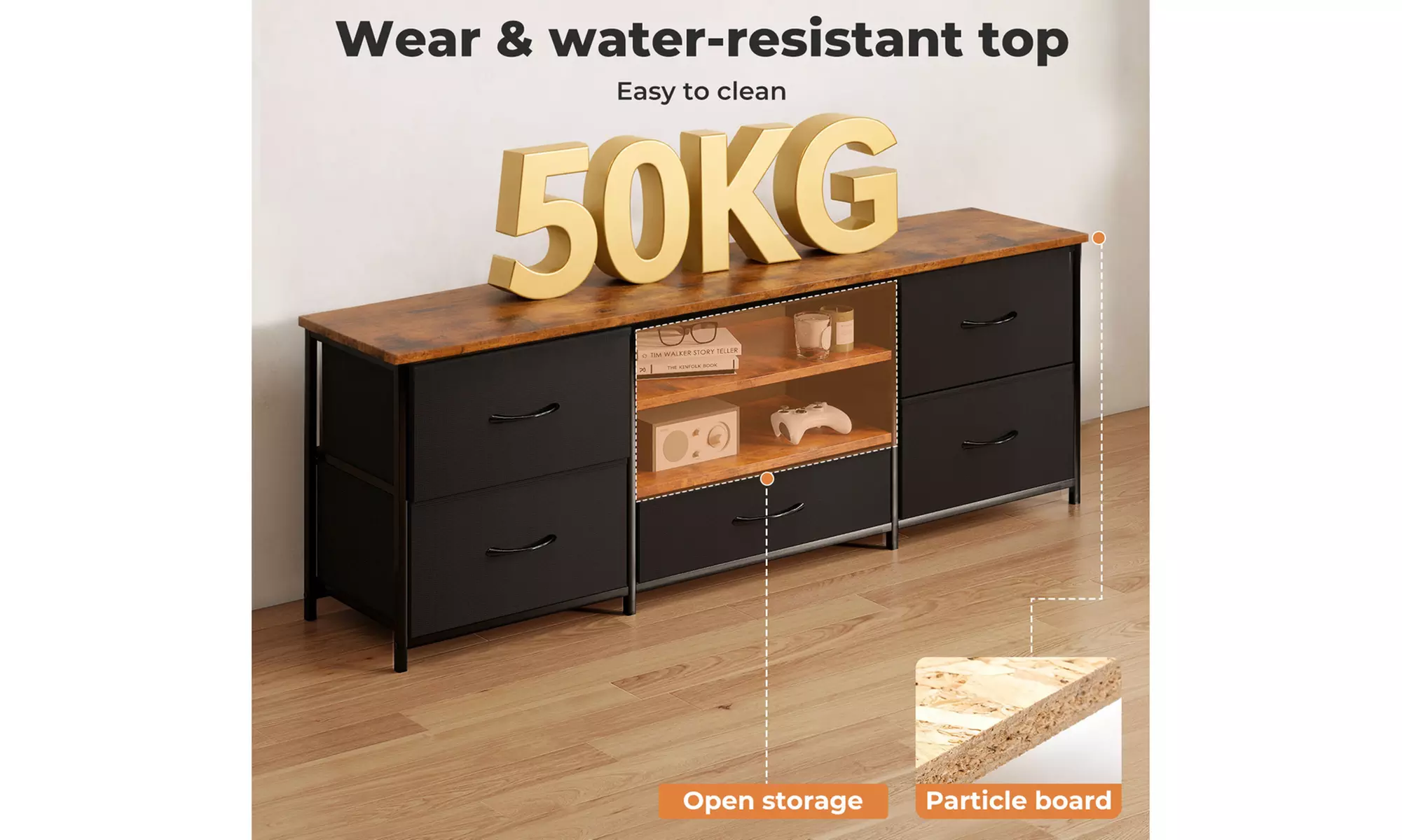 Levede Contemporary Entertainment Units and Media Consoles