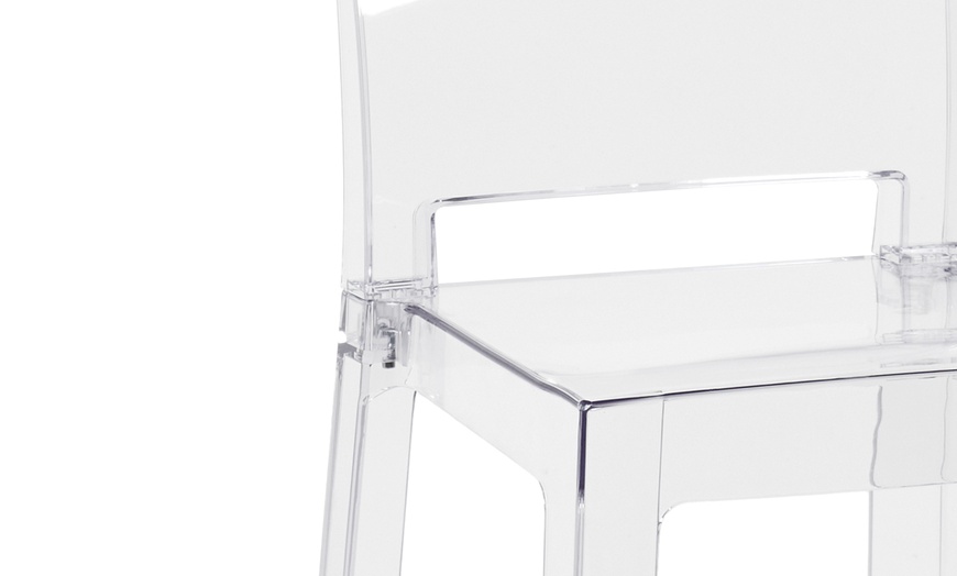 Image 3: Set van 2 transparante designkrukken