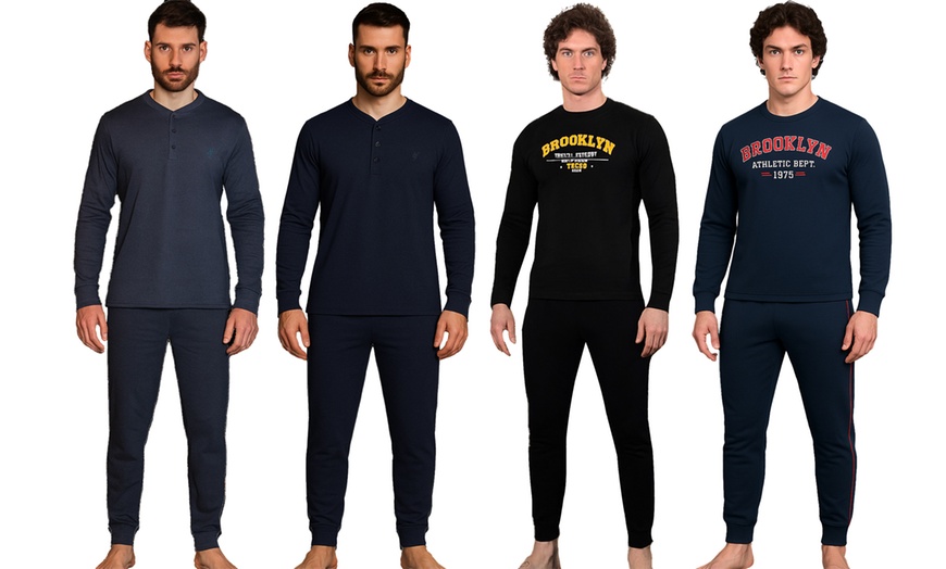 Image 1: Herenpyjama van katoen