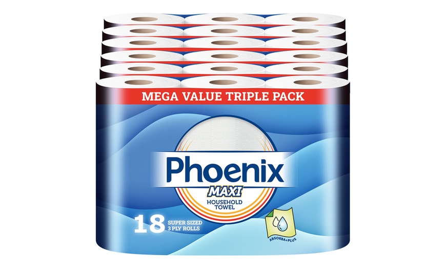 Image 7: Up to 18 Packs of Phoenix Maxi 3 Ply Super-Sized Rolls