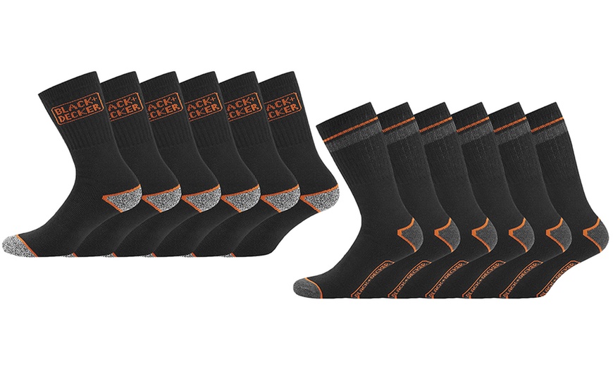 Image 1: Lot de 6 paires de chaussettes de travail BLACK+DECKER