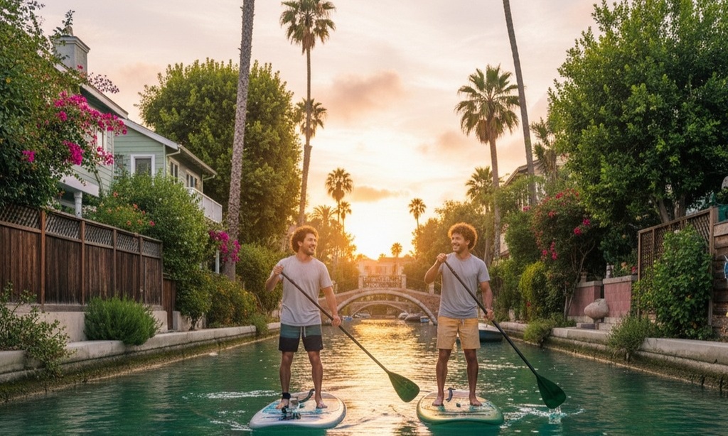 2 Hr Stand Up Paddleboard Tour and Lesson at Venice Beach, Los Angeles