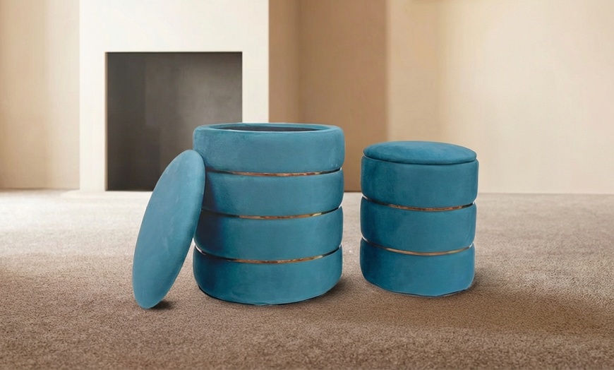 Image 8: Lot de 2 poufs de rangement "Romeo e Giulietta"