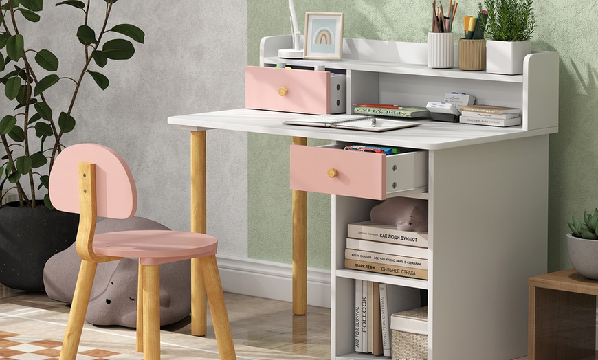 Image 10: AIYAPLAY Kids Desk and Chair Set