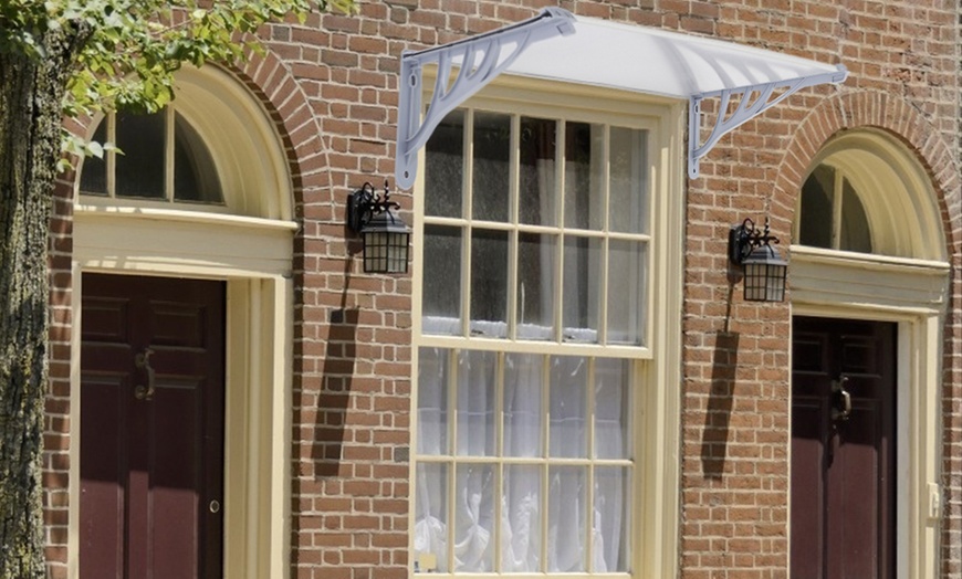 Image 13: All-Weather Plastic Sloped Canopy