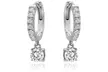 Crystal Huggie Hoop Drop Earrings Made With Crystals From Swarovski - Second Medium
