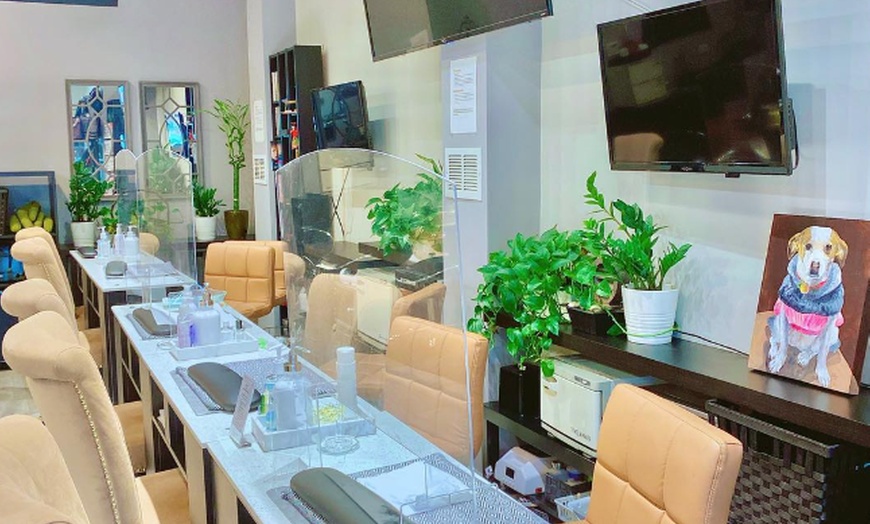 Image 8: Manicure and Pedicure Combo with Collagen Mask, Reflexology & More