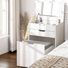 Image 5: HomCom Dressing Table with Flip-up Mirror and Storage Stool