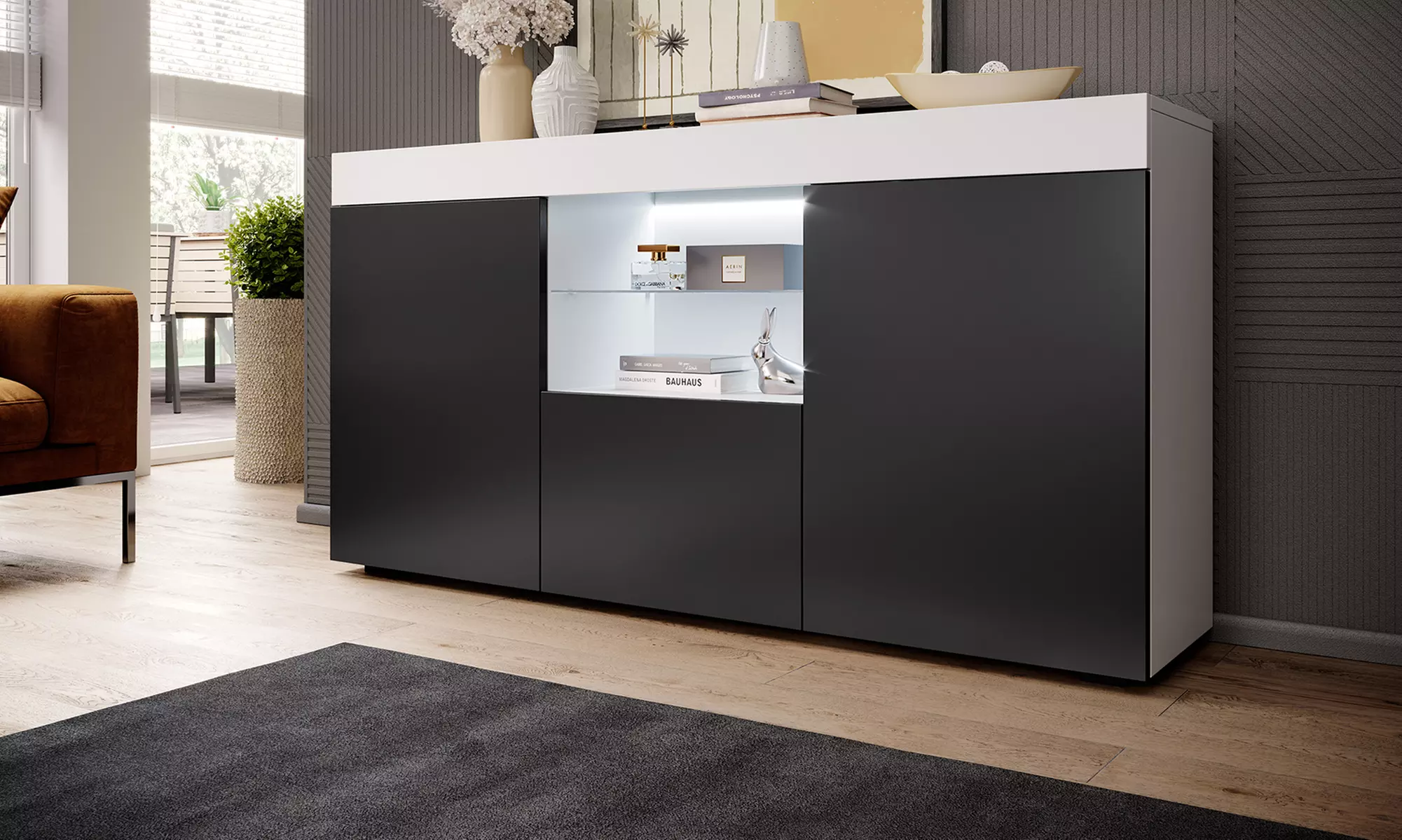 Mueble aparador con iluminación led