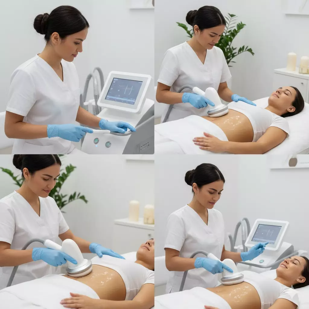 1,2, or 3 Ultasonic Cavitation Session w/  Radio Frequency & Wood