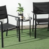 Image 1: Two Garden Dining Chairs in Black, Grey or Beige