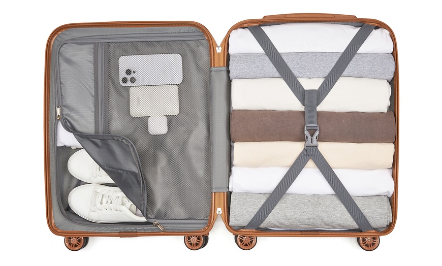 Image 19: 1x oder 3x Kono Hartschalen-Reisekoffer