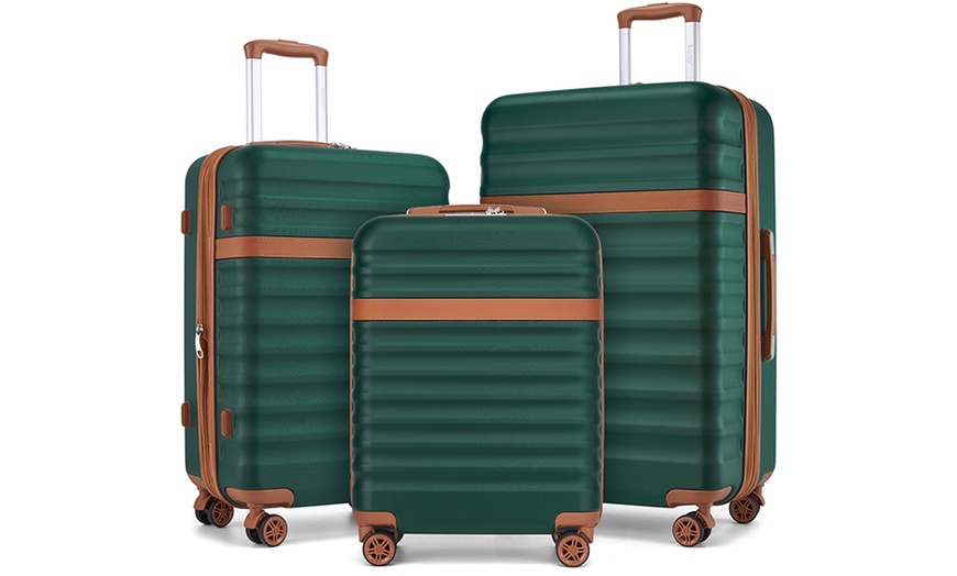 Image 11: Kono Hard Shell Suitcase One or 3-Piece Set