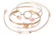 1x oder 2x 4-teiliges Armband-Set in Silber oder Gold - Second Medium