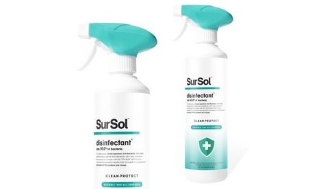 1 o 2 disinfettanti Sursol per superfici, in formato da 500 ml