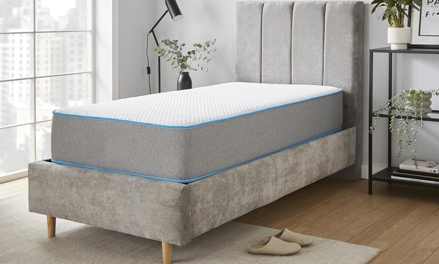 Image 1: Hybrid Mattress with Memory Foam and Bubble-Textured Sleep Surface