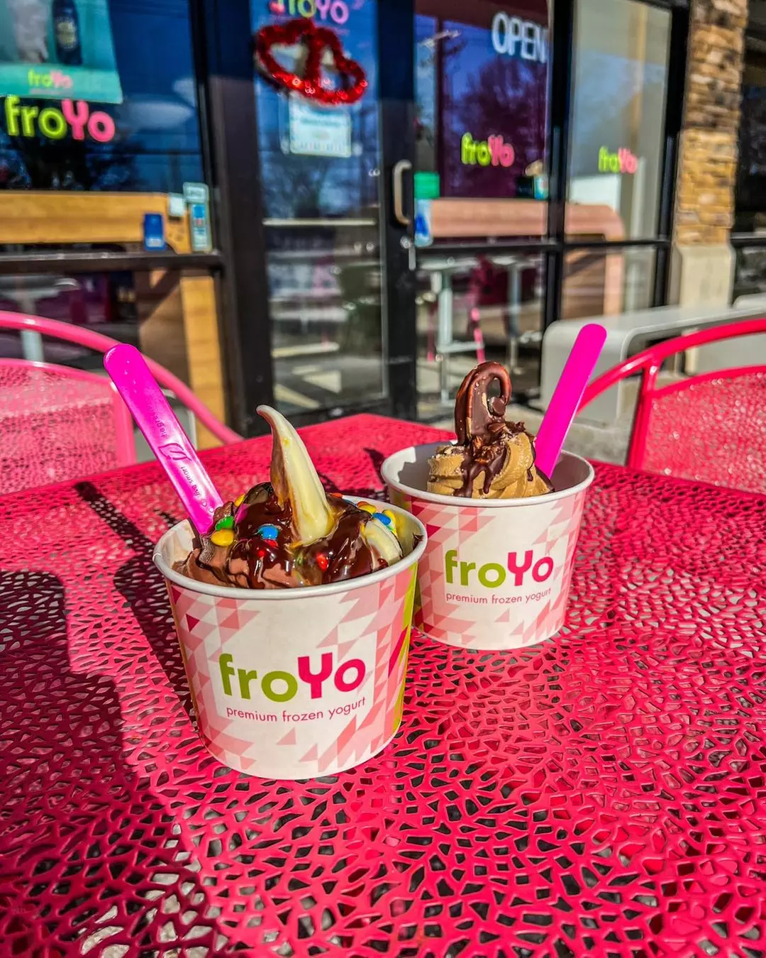 Create your own frozen yogurt with dozens of flavors