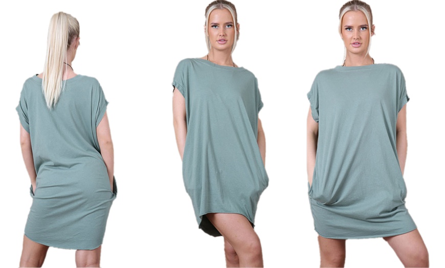 Image 7: Want Clothing Oversized Sleeveless Hi-lo Back Baggy T-Shirt Dress