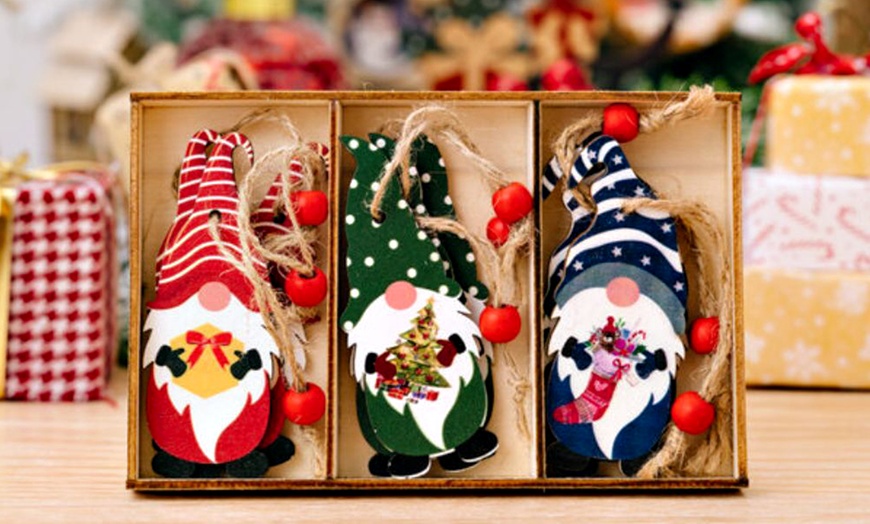 Image 3: Christmas Gift Cute Painted Wooden Ornament