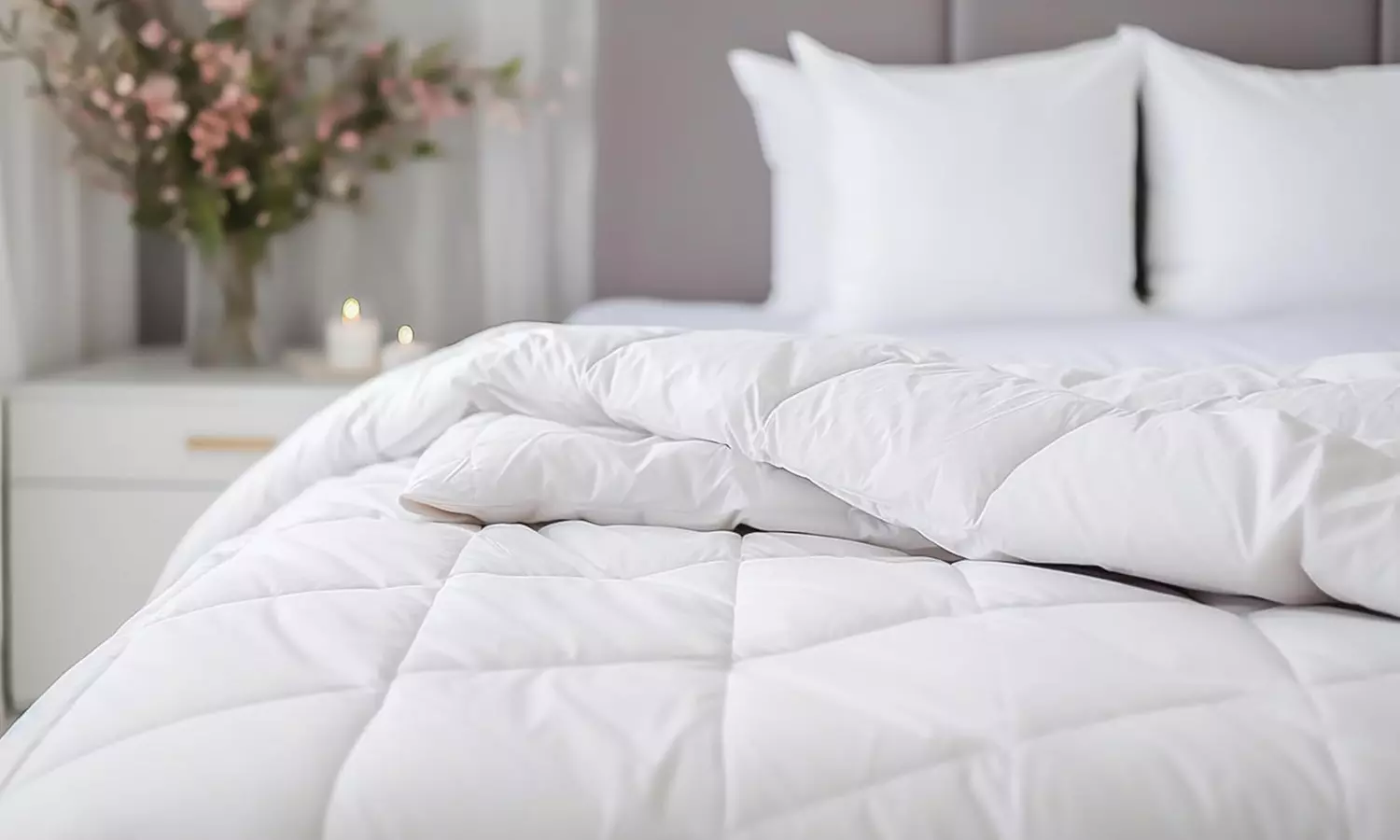 Couette d'été respirante à losanges, dimensions au choix, livraison offerte - Primary Image