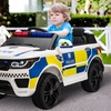 Image 1: HomCom 12V Kid Electric Ride On Police Car with Remote Control