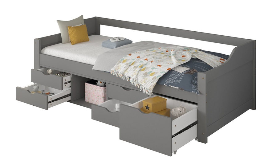 Image 3: Letto per bambini con cassetti e materasso Home Deluxe