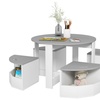 Image 2: AIYAPLAY 5-Piece Kids Table and Chairs Set