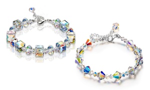 Adjustable Sparkling Link Bead Bracelet