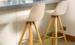 Barcelona Retro-Style Bar Stool Two-Piece Set