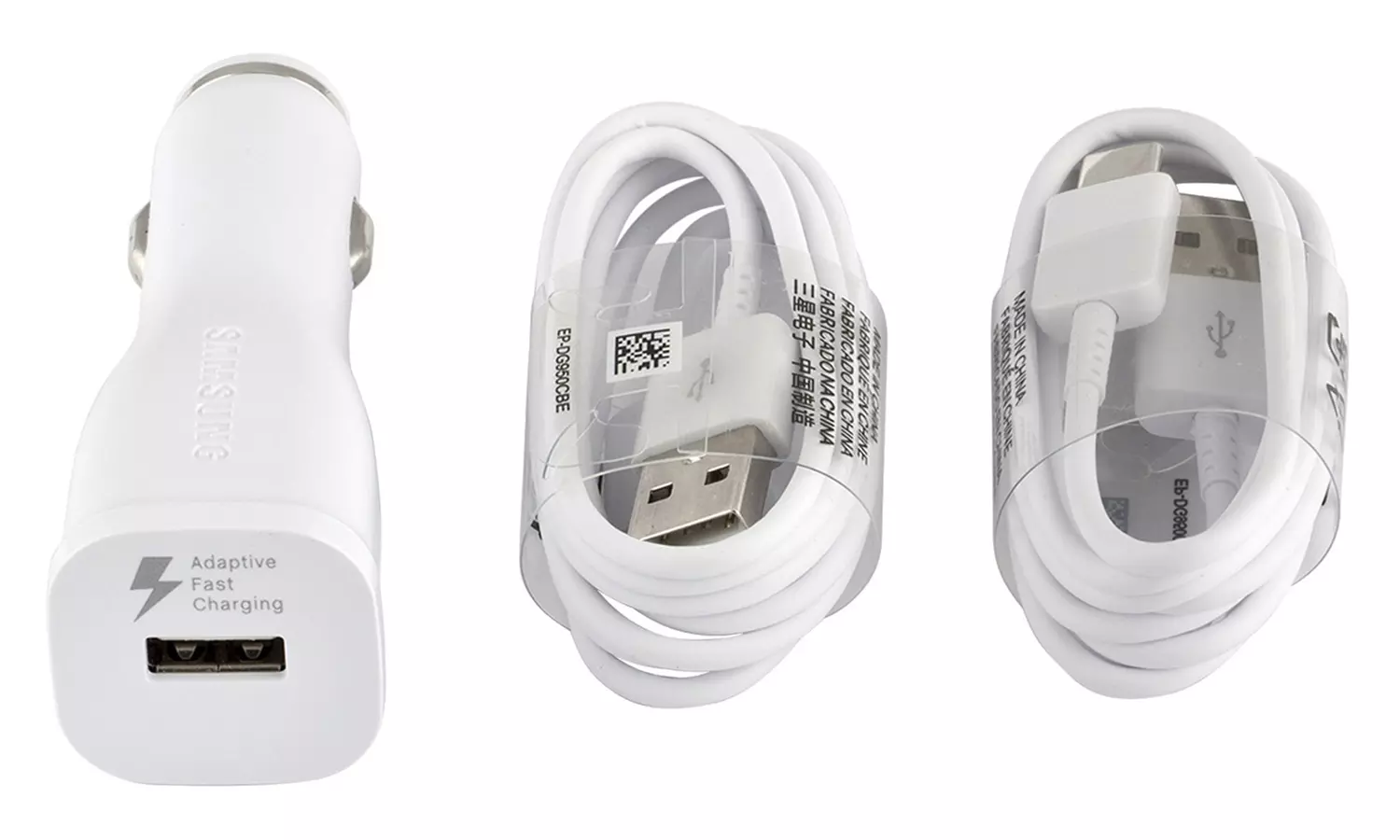 Samsung Fast Car Charger with 2 USB C Type-C Cables for S8 S9 Plus Note 8